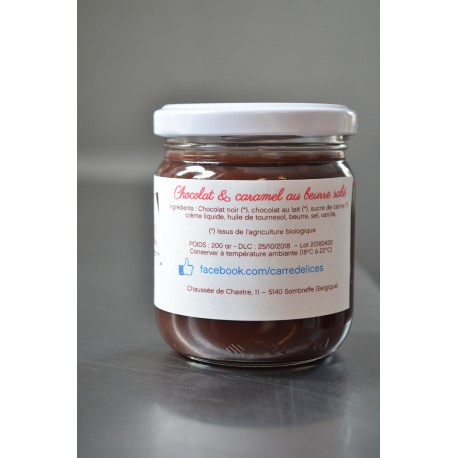 chocolat noir caramel beurre salé pâte à tartiner chocolat noir et crème au beurre salé
